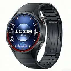 Titanium Luxury Strap - Premium No - Gap Metal Bracelet Band in Stainless Steel - Huawei Watch GT6 pro (Black)