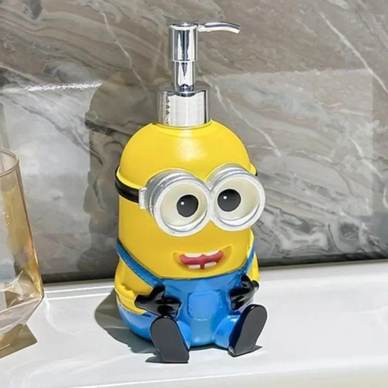Cute Minions Soap Dispenser Bottle Refillable Cartoon Animal Design for Hand Soap Shampoo Shower Gel Bathroom Decoration