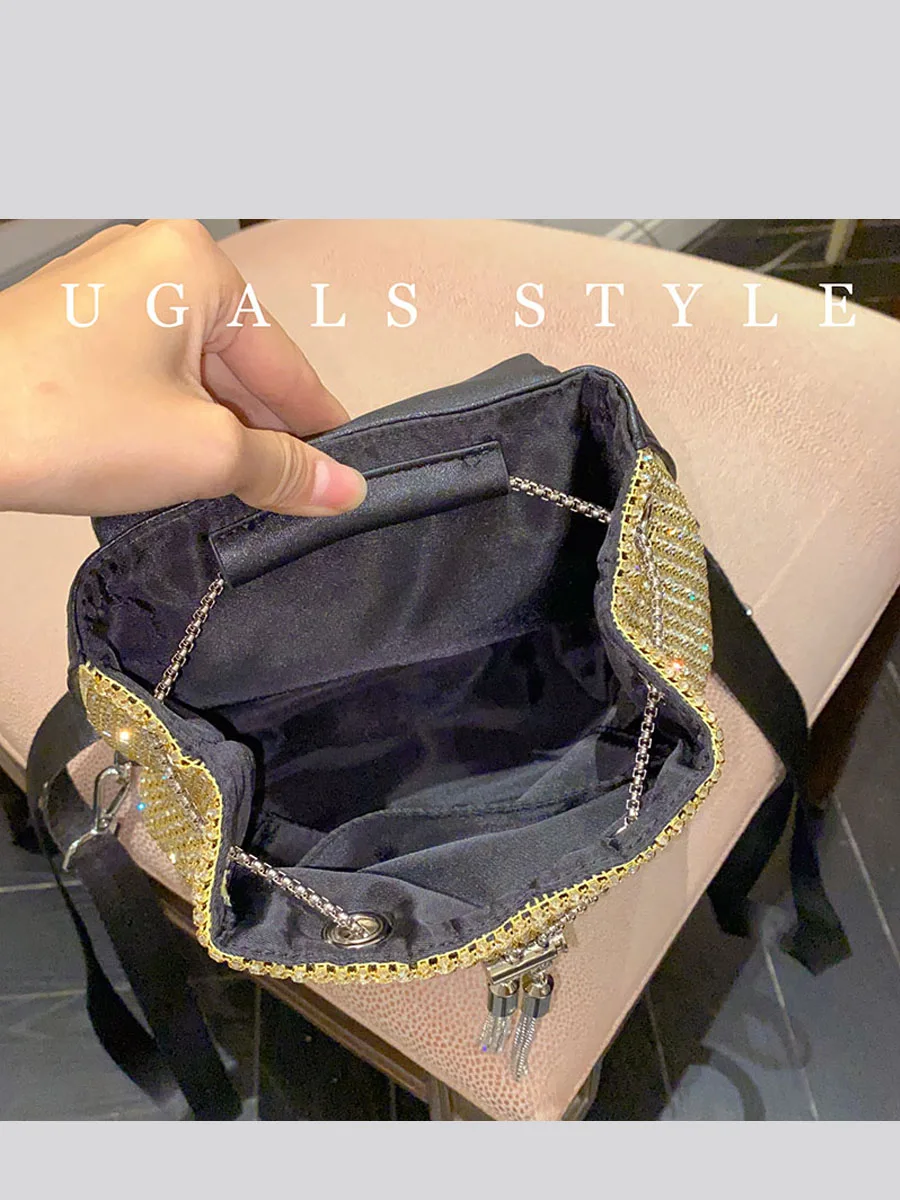 Rhinestone Backpack Diamond School Bag Casual And Versatile, Large Capacity Backpack, Trendy Original Design 5