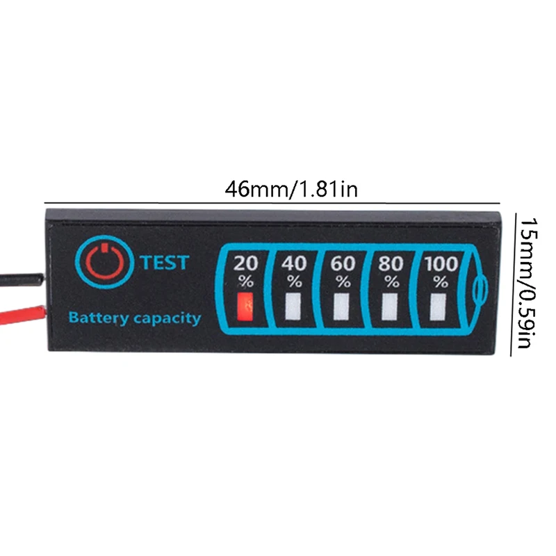 LCD 디스플레이 계량기 모듈 용량 전압 계량기, 납산 배터리 잔량 표시기 테스터, 12V, 24V