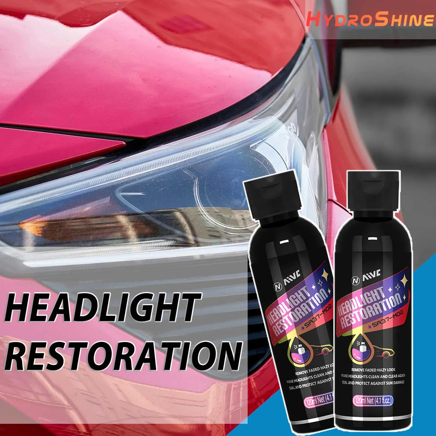 Headlight Lens Restorer Headlight Restoration Kit Polishing Repair Clean Coating Car Light Remove Oxidation Scratch Aivc