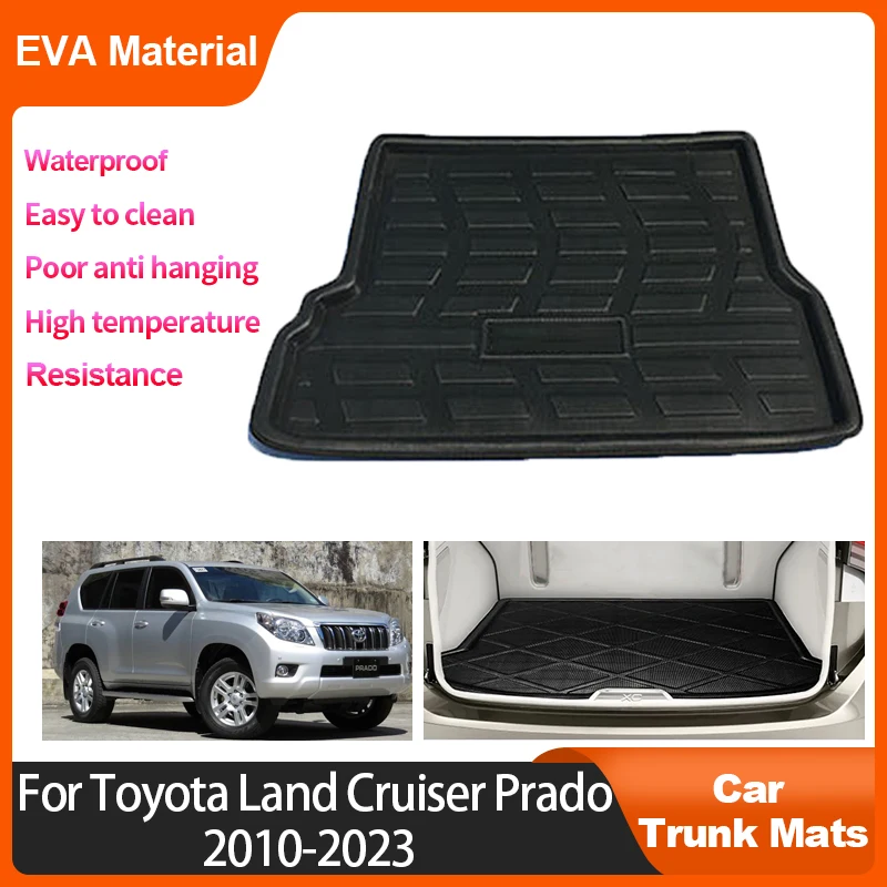 

For Toyota Land Cruiser Prado 150 J150 LC150 2010-2023 7 Seats Car Trunk Mats Waterproof Liner Cargo Boot Storage Pad Accessorie