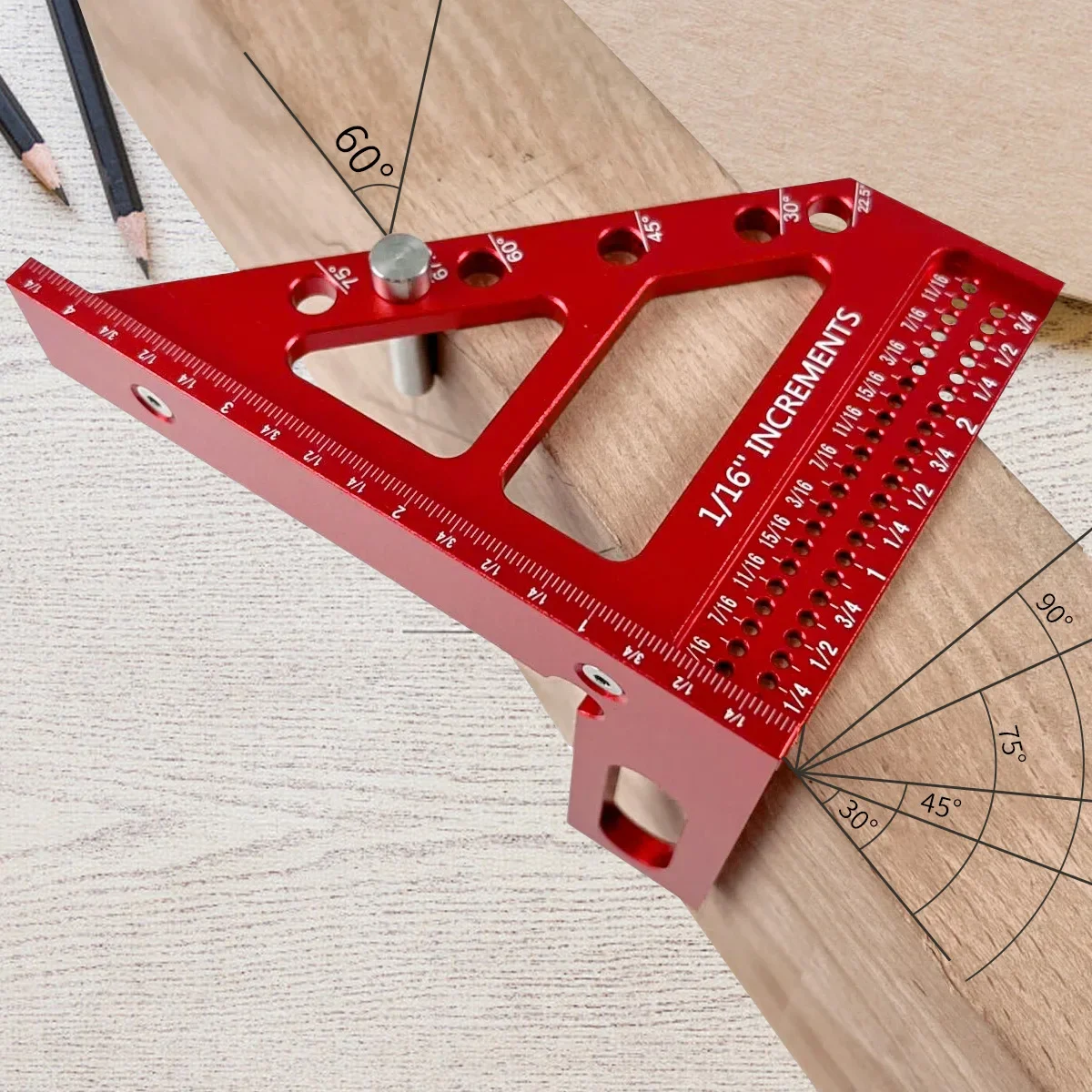 3D-Mehrwinkel-Messlineal – quadratischer Winkelmesser für Präzisions
