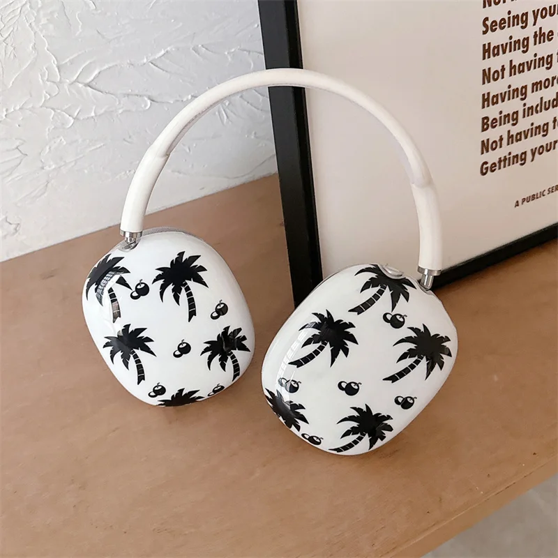 Cute Coconut Tree Flower Star Custodia Per Auricolari Per Apple Airpods Max Ear Cups Cover Protettiva Custodie In Silicone Per Airpod Max Funda