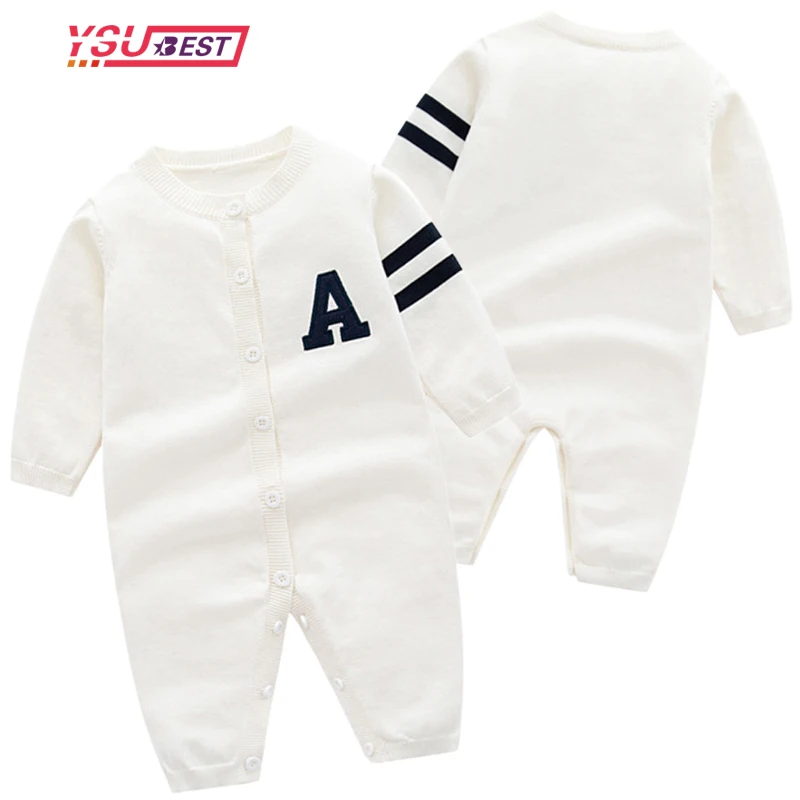 

Baby Boys Knit Rompers 0-24M Girls Overalls Newborn Baby Clothes Long Sleeve Knitted Warm Kid's Autumn Clothing Knitting Rompers