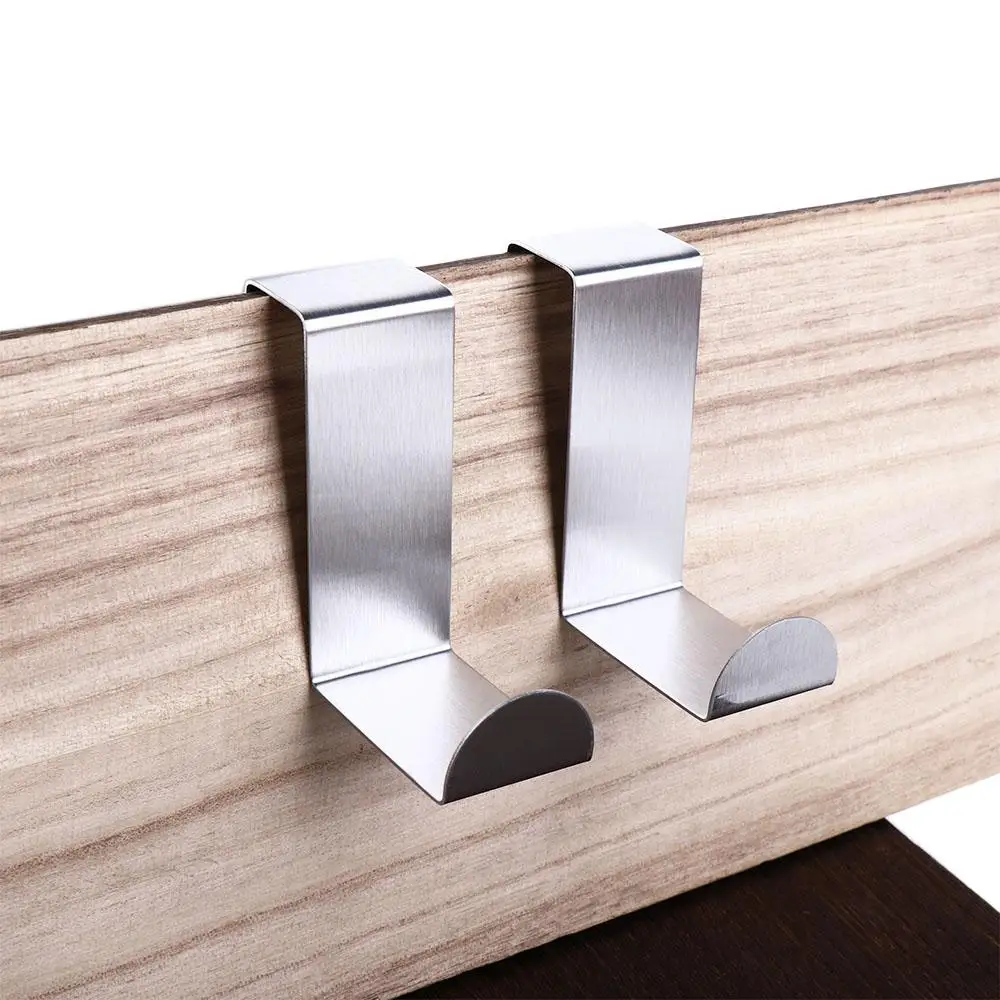 

Multifunction 2Pcs Home S-Shape Cabinet Door Punch-Free Clothes Hanger Key Hook Hook Storage Rack