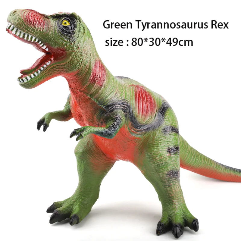 thumbnail image 1 of Juguetes de modelo de súper dinosaurio de 80 cm, marionetas de animales del Jurassic World, Brachiosaurus Monster World, juguetes realistas T-Rex Triceratops para niños, 1 of 5