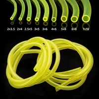 สายยางน้ำมันเชื้อเพลิงสีเหลือง โพลียูรีเทน สำหรับรถจักรยานยนต์ รถยนต์ ทนน้ำมัน ท่ออ่อน ขนาดเส้นผ่านศูนย์กลาง 2 มม. 3 มม. 4 มม. 5 มม. 6 มม. 7 มม. 1