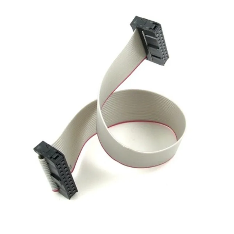Câble Ruban IDC 10 Broches, Pas 2,0 Mm, Connecteur FC-FC, Longueur 30 Cm, Gris - Lot De 2, Uxcell