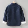 Fall Winter Chinese Style Men's Warm Cotton Padded Jacket Long Sleeve Ethnic Kung Fu Jackets Oriental Quilted Clothing 2