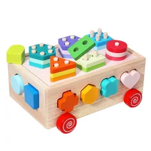 

1 Set Early Education Wooden Geometrical Shape Matching Building Block