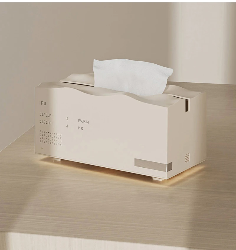 Desktop Tissue Box kreative durchscheinende Tissue Fall mit Frühling nordischen Stil Küchentisch Servietten Box Bad Tissue Container – Detail 8
