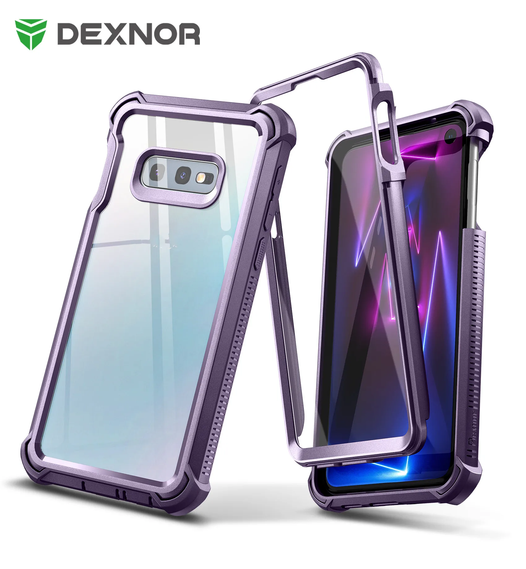 

For Samsung Galaxy S10E Case Full Body Shockproof Hard Defender Dual Layer Heavy Duty Bumper Case with Built-in Screen Protector