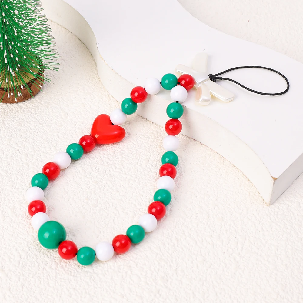 CASYX Cordon De Téléphone UNIVERSEL PERLES IMPERIALES Beige