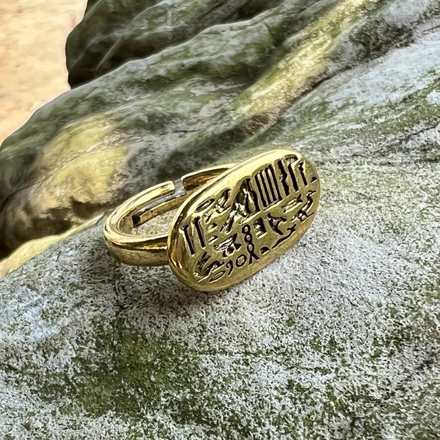 Kiváló Minőségű Ókori Egyiptomi Jelző Gyűrű Érme Állítható Méret