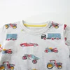 Jumping Meters 2-7T Boys T Shirts With Cartoon Cars Print Short Sleeve Summer Baby Clothing Fashion Baby Shirts Tops Kids Wear 3