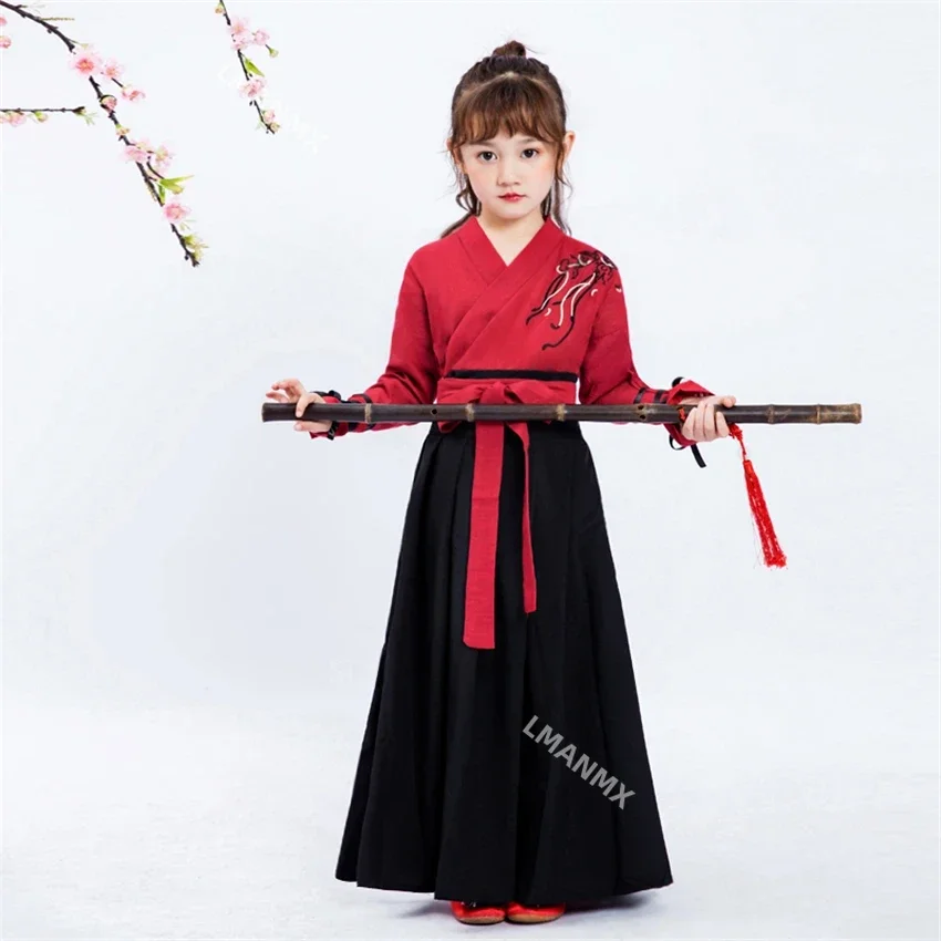 Traditional Kids Japanese Style Kimono Baby Girl Boy Yukata Samurai Costume Embroidery Crane Haori Robe Party Cosplay
