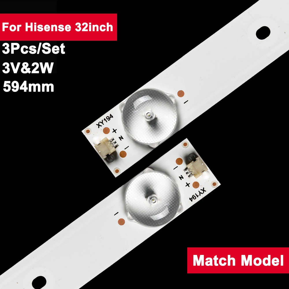 

5SET 32in 594mm LED Backlight Strip for Hisense 7led 3V2W HD315DH 32K1800 32K220 32K3100 32K198 32H166 32EC300JD 32EC290 32H3B1