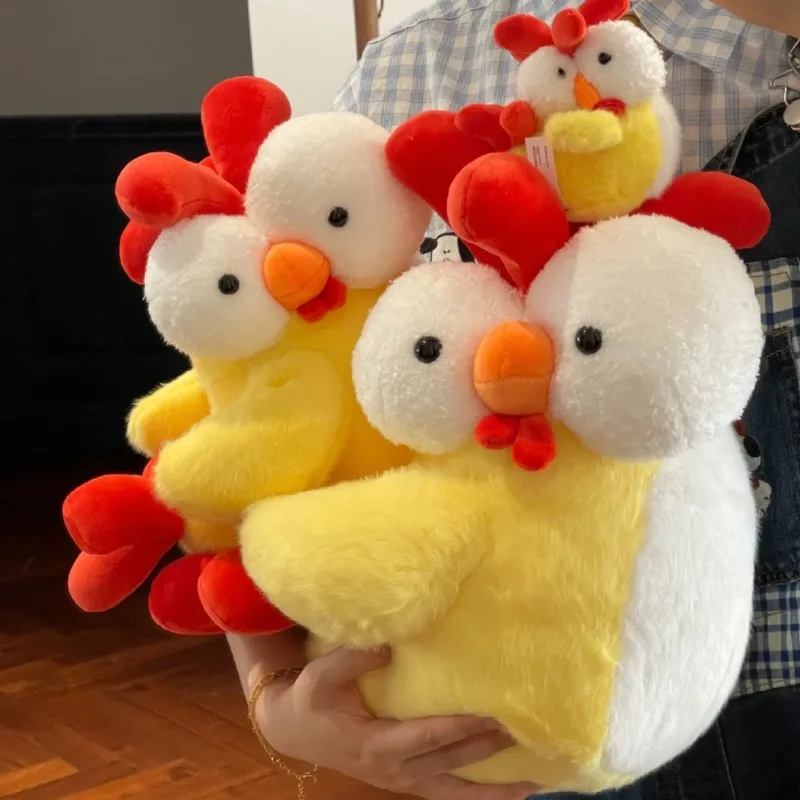 A Cup of Chicken Doll with Protruding Eyes Plush Toy Pillow To Give To Friends and Girlfriends with Creative and Cute Design