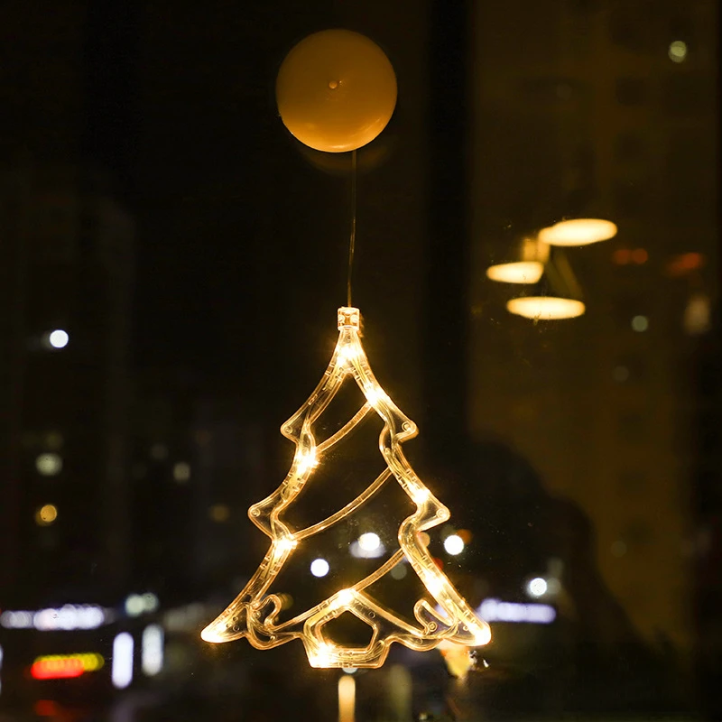 thumbnail image 1 of Christmas Decoration Light LED Fairy String Curtain Light Xmas Tree Deer Star Garland Lighting Window Battery Powered Decor Lamp, 1 of 5