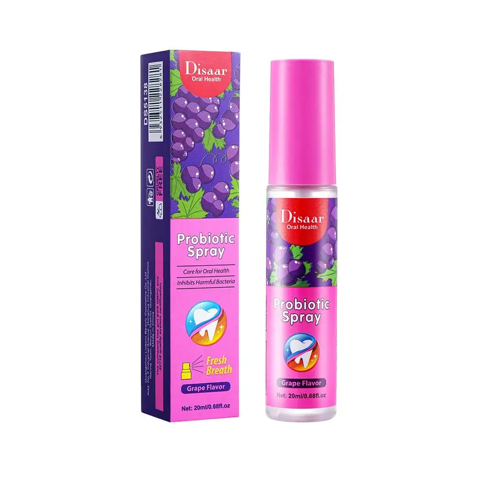 20ML Breath Freshener Spray Lemon Grape Mint Flavor Portable Breath Kissing Mouth Spray Cleaning mouth freshener spray