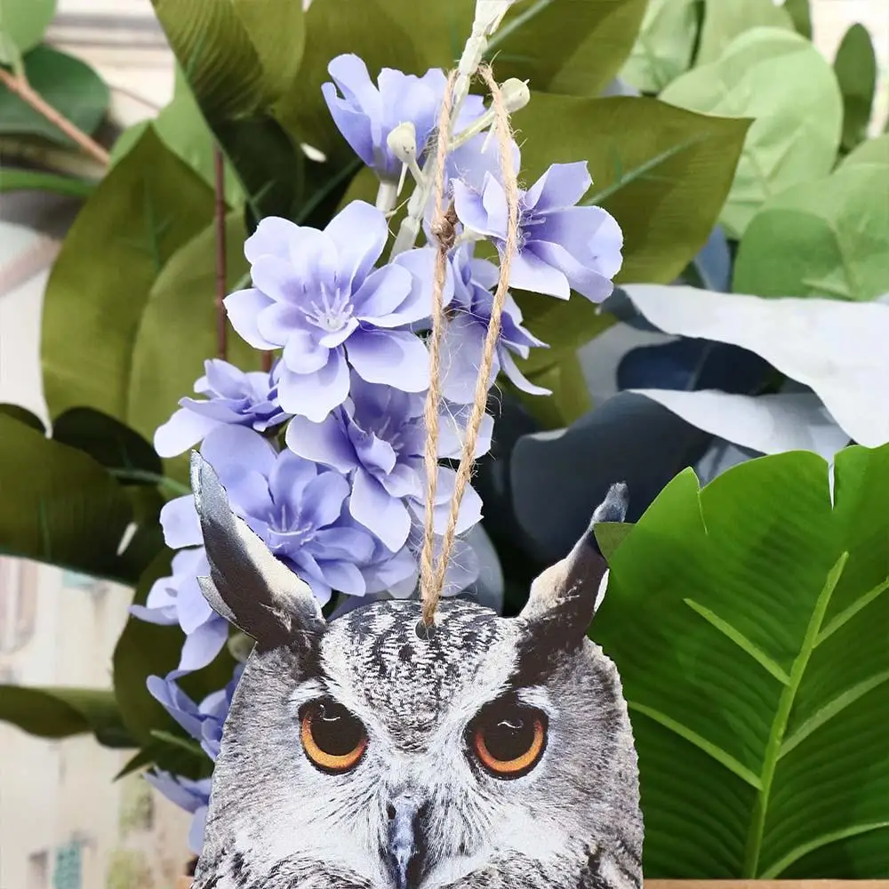 Wind Bell Pendant Bird Repellent Device Bird Repel Owl Scarecrow for Balcony Garden
