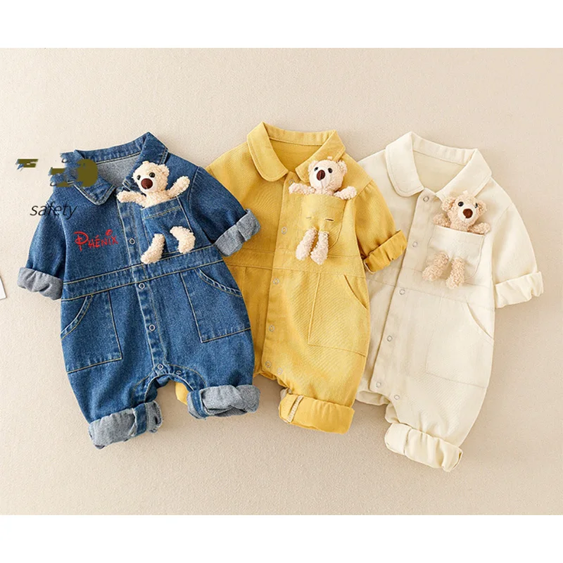 Baby One-piece Clothes with Name Boys Girls Jumpsuit Personalized Embroidery Name Baby Suit Newborn Infant Gift Playsuits