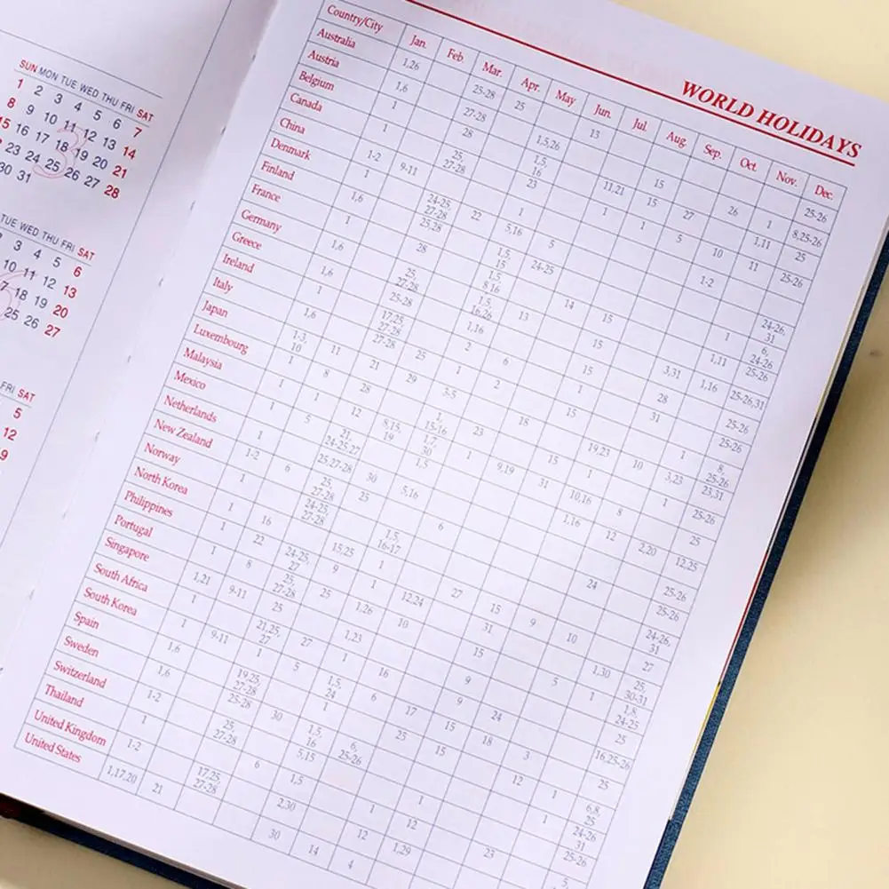 나선형 월별 플래너 노트북, 저널링 사무실용 두꺼운 종이 포함, 효율적 없음