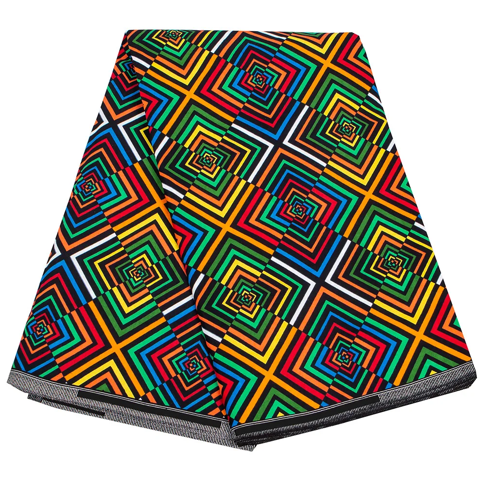 Tissu Coton Africain Imprimé Cire (Ankara) - 1 Yard (36x45 Pouces) - Nouveau Design Haut De Gamme - Neuf