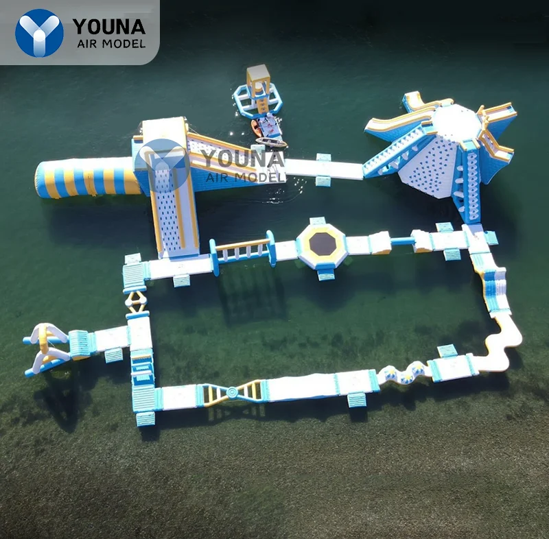 Il Percorso Ad Ostacoli Galleggiante Commerciale Della Fabbrica Del Parco Di Divertimenti Dell'Acqua Gonfiabile Ha Usato I Giochi Del Mare Con Lo Sciv