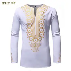 African Dashiki Print Men's Turn-down Collar Button Shirts Casual Short/Long Sleeve Tops Hip Hop Ethnic Style Streetwear Clothes