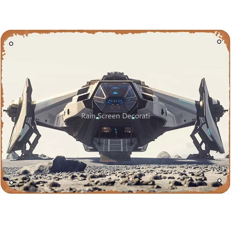 Il Classico Videogioco Arcade Poster Metal Tin Sign Incudine Carrack Star Citizen Wall Art Decor Tin Sign Room Decor Piastra Metallica