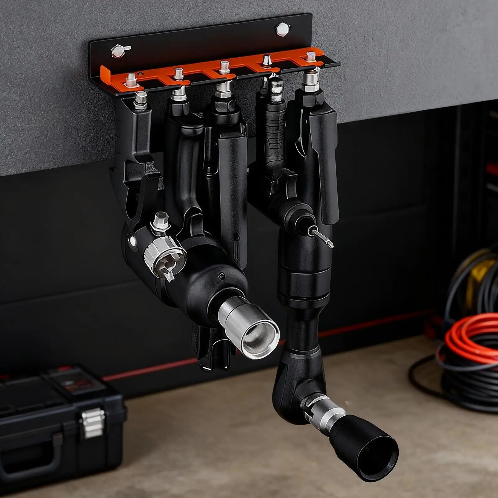 에어 툴 홀더 5슬롯 벽걸이형 홀더 전동 공구 랙 전기 기기용 드릴 드라이버 그라인더 차고 스튜디오용