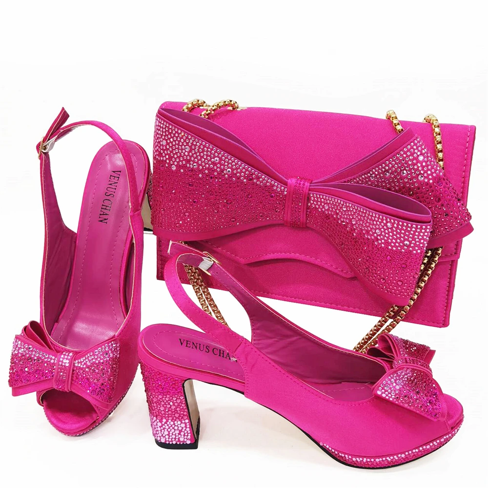 

Doershow hot selling Shoes and Bags To Match Set Italy Party Pumps Italian Matching Shoe and Bag Set for Party! HKJ1-6