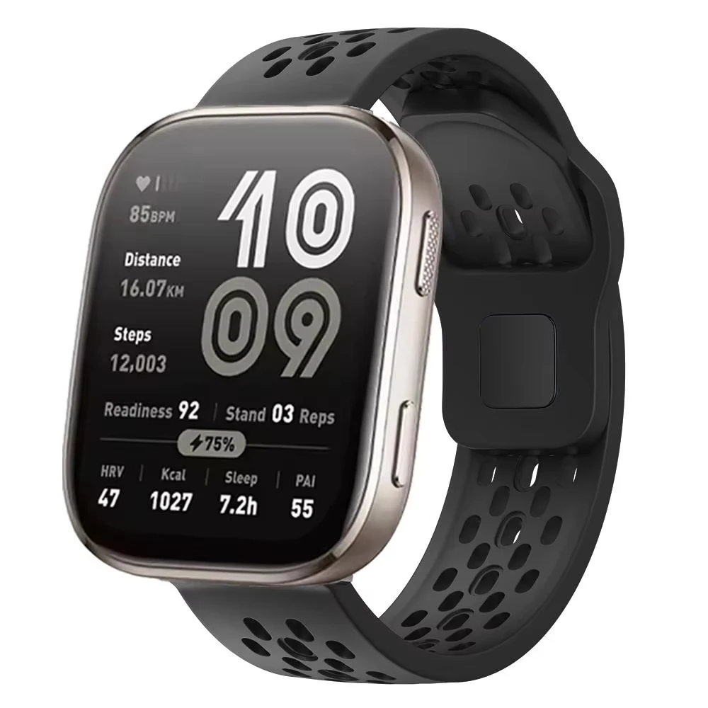 Breathable Silicone Sport Watch Band - 22mm Watch Strap
