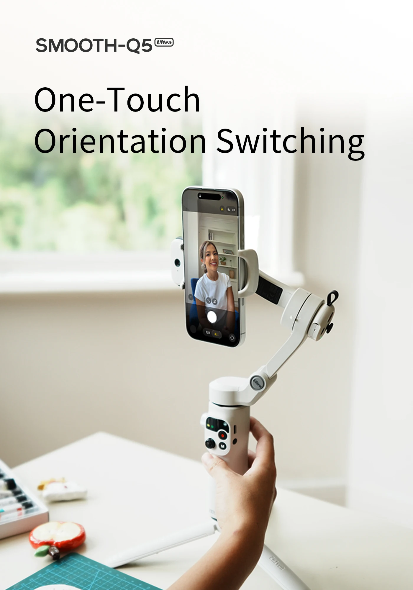 SMOOTH Q5 Ultra All-Round AI Tracking Smartphone Gimbal For Photography,With Tri
