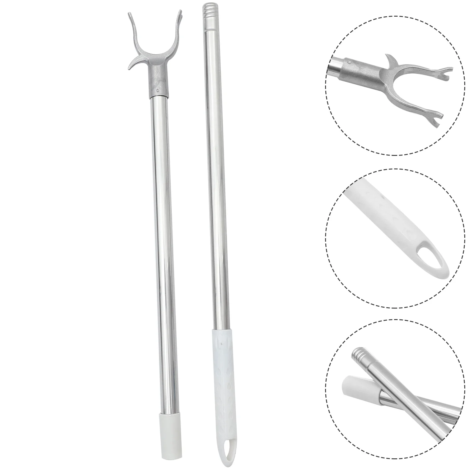 Clothes Rail Clothesline Adjustable Rod for Clothing Indoors Pole Stainless Steel Reaching Rods Garment 5