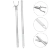 Clothes Rail Clothesline Adjustable Rod for Clothing Indoors Pole Stainless Steel Reaching Rods Garment 5