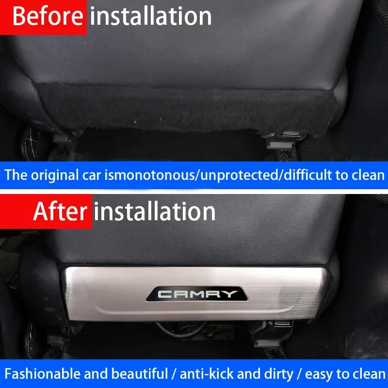 Car Seat Kick Pad Cover For Toyota C-HR Interior Rear Seat Anti-Kick Pad Cover Car Accessories Interior