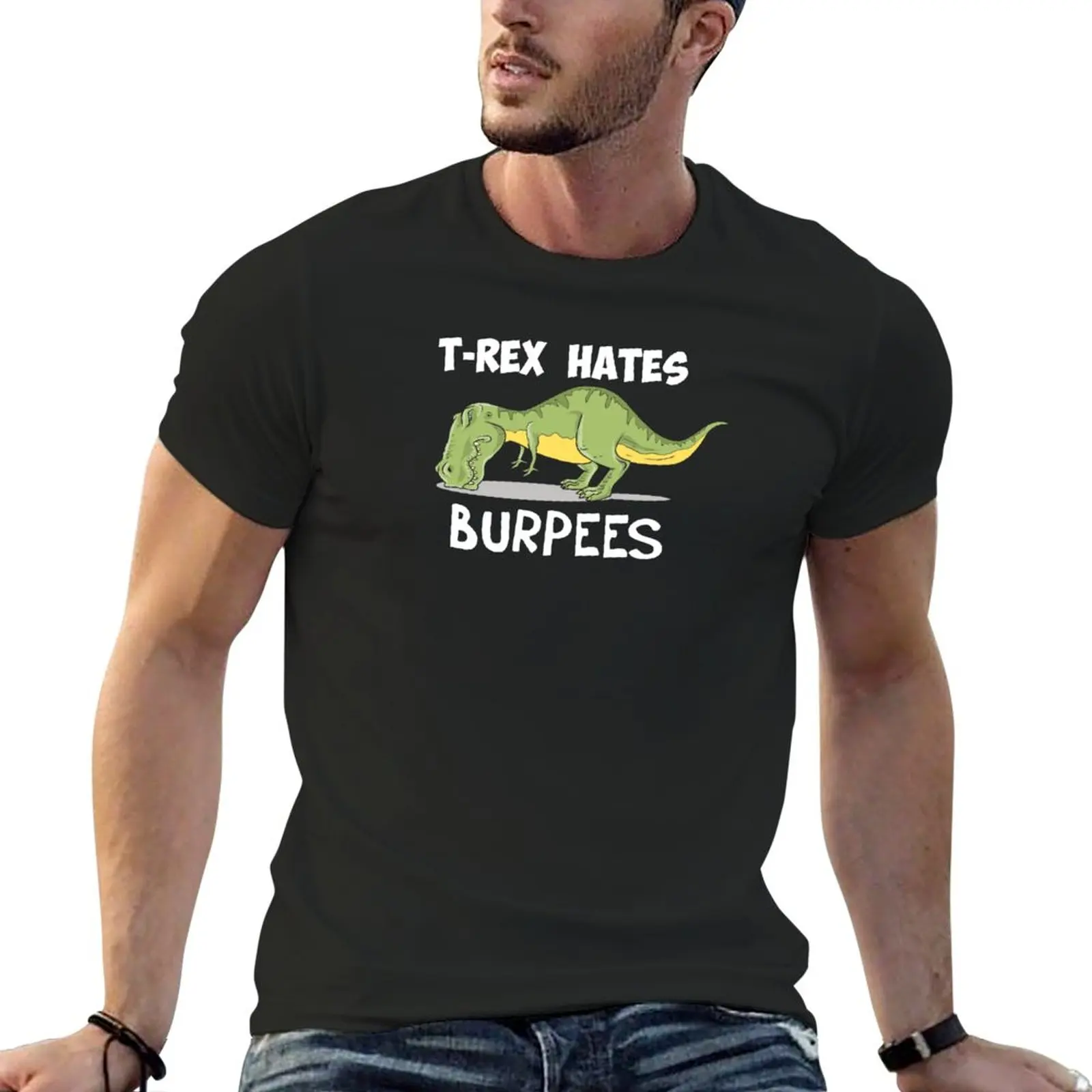 Фото Мужская футболка с надписью «Hates Burpees» №1
