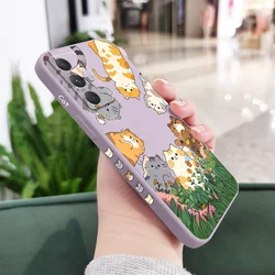 Charming Cat Silicone Phone Case - Durable Cute Design Cover - Samsung A35 5G (Light Purple)