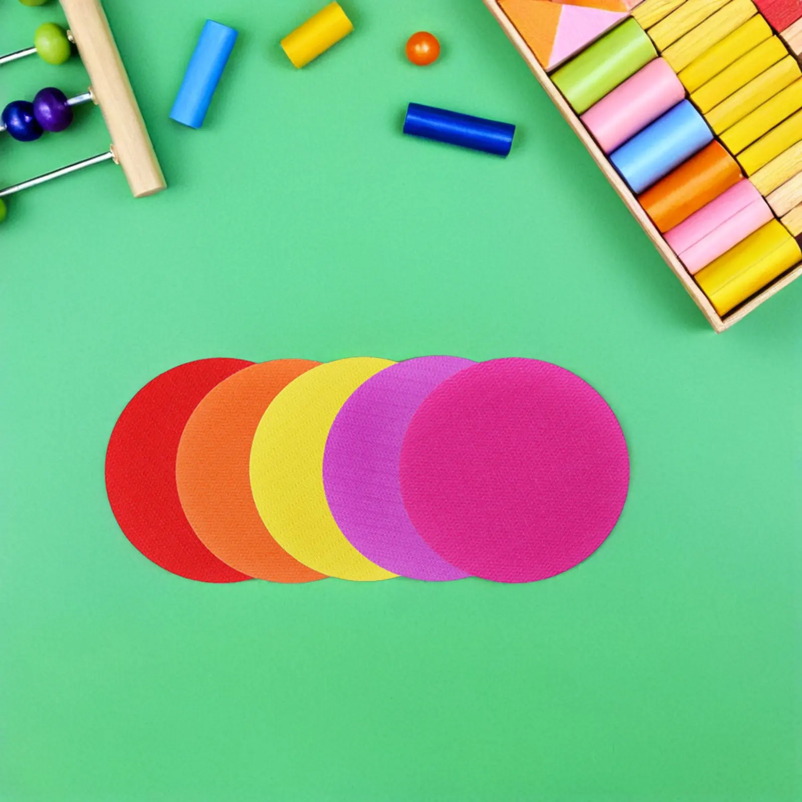 40Pcs 재사용 가능한 카펫 바닥 원형 마커 100Mm 실내 실외 사용을 위한 활기찬 원형 점 교실 체육관 댄스 유치원 교사