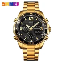 SKMEI 1649 Rotatable Ring Quartz Digital Men Wristwatches Chrono Alarm Male Clock reloj hombre Dual Movement Sport Mens Watches 1