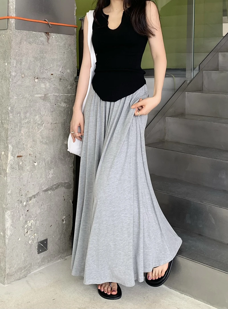 Korean Style Summer Pregnancy Belly Trousers Thin High Waist Wide Leg Floor-length Fashion Maternity Modal Pants Casual Trousers 5