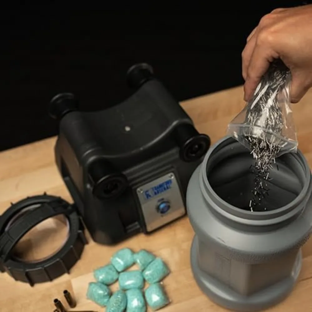 Platinum Series Rotary Tumbler Lite with Clear Viewing Window and Leakproof Seal for Cleaning and Polishing During Reloading