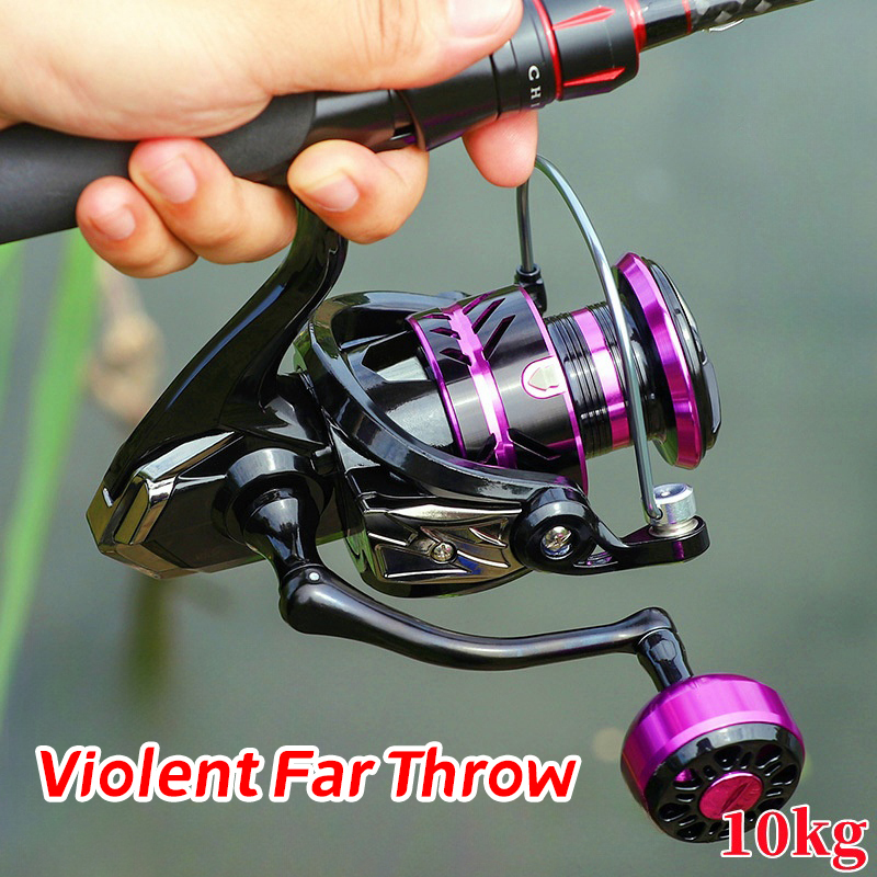 HUA HUA Lightweight Portable Fishing Reel Durable Metal Body Fishing Reel Fishing Gear Accessories