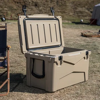 Outdoor 25L Insulated Cooler, Rotomolded Refrigerator Made of LLDPE Material, Portable Handheld Design for Car, Camping 1