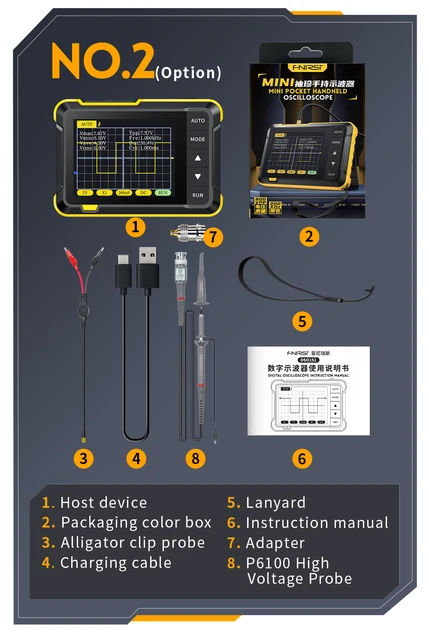 Oscilloscopio Portatile DEWIN DSO510 - Con Generatore Di Segnali Integrato - Foto 2