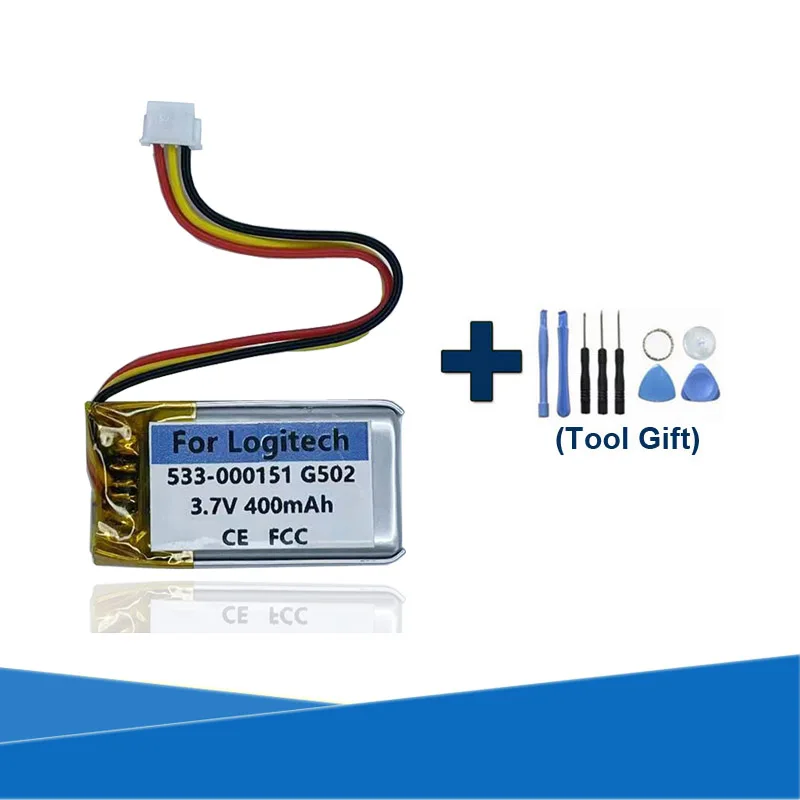 Strumenti Regalo + 400Mah 533-000151 Batteria Muslimex Per Logitech G502 Hero Proteus Spectrum Wireless Mouse Batterie Accumulatore