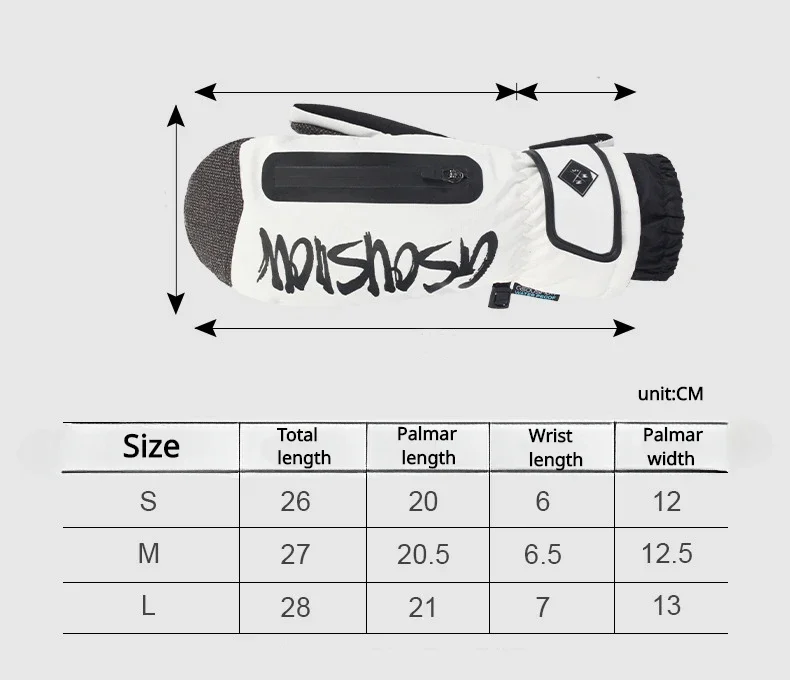 New Ski Gloves Built-in Wrist Guard Snowboard Glove Men Women Waterproof  Wear-resistant Camping Cycling Sports Mittens 6